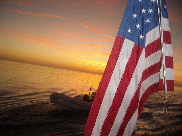 Flag_sunset